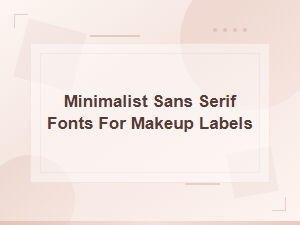 Minimalist Sans Serif Fonts for Makeup Labels